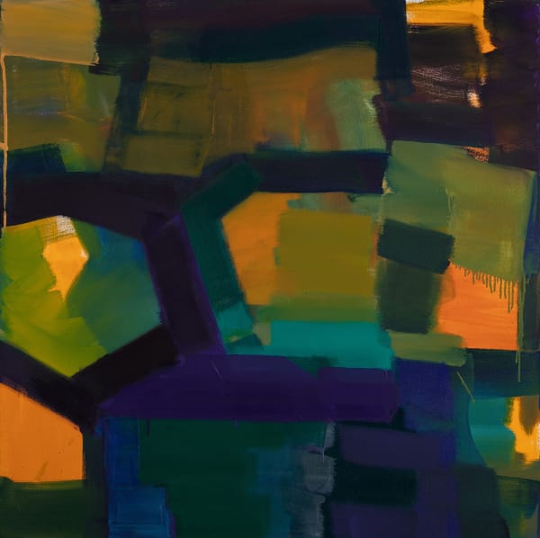 David Rich Tell me , 2016-19 Oil on canvas 36x36 inches Signed and dated 2016-19 verso