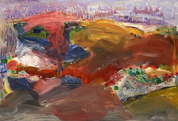 Khalid Kodi A Fifth Melody Fall IV, 2023 Mixed media on paper 30x44 inches Signed and dated