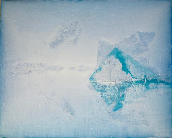 SoHyun Bae Nature of Water VIII , 2016 rice paper and pure pigment on canvas 48X60 inches Signed and dated 2016