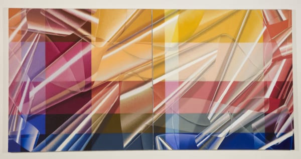 Lula Mae Blocton Untitled 090 , 1988 oil on canvas diptych, 36x72 inches Signed and dated 1988