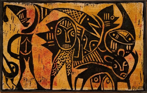Saheed Pratt Untitled, 1988 woodcut 19x30 inches Signed