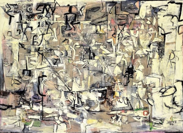 Wosene Worke Kosrof Beauty of Your Own VII, 2017 Acrylic on linen 56x78 inches Signed and dated 2017