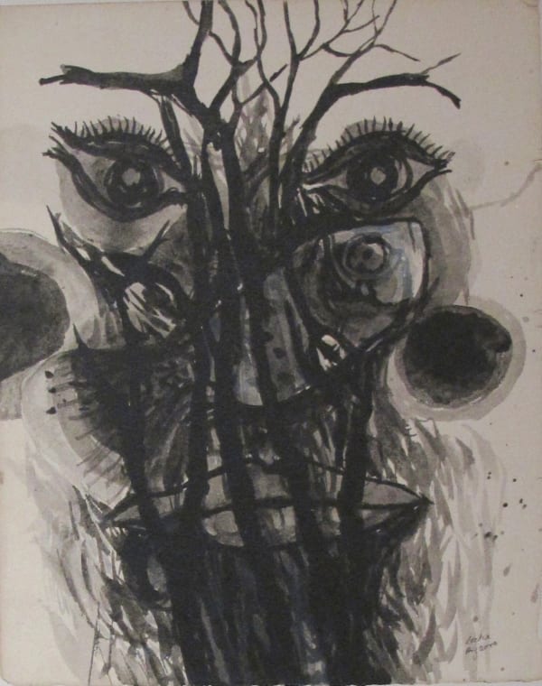 Donald Locke Iconography IV , 2000 Mixed media on paper mounted on canvas 16X12 inches Signed and dated 2000