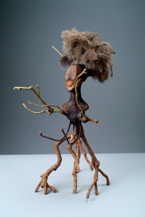 Donald Locke Princess Mosquito , 2001-2002 Wax, wood, feathers, 25x14x23 inches