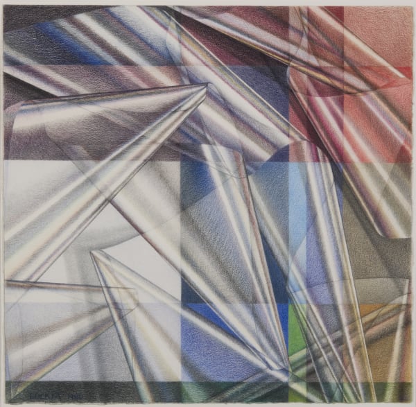 Lula Mae Blocton Overwindow , 1986 colored pencil on rag paper 16x16 inches