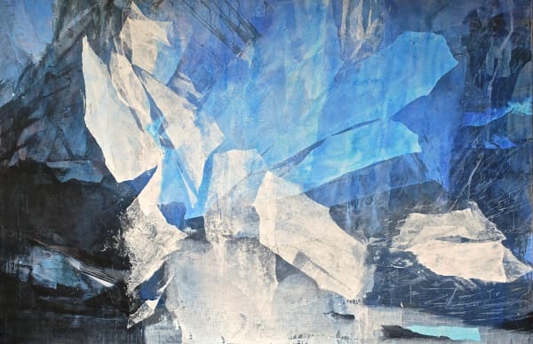 SoHyun Bae Untitled, Nature of Water, 2015 rice-paper and pure pigment on canvas 72 x 108 inches Signed and dated 2015