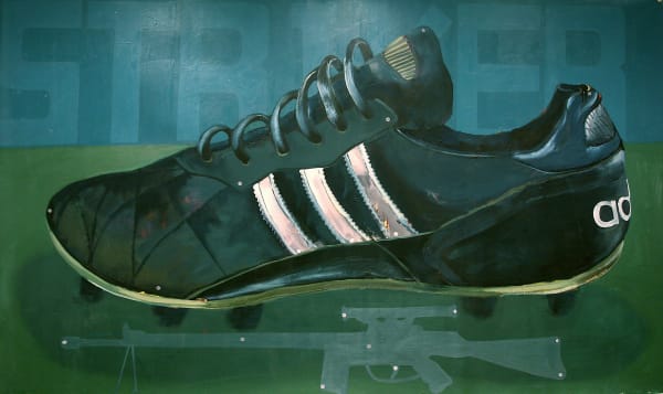 George Afedzi Hughes Parallel, 2009-11 Acrylic, oil, enamel on canvas 72 x 120 inches Signed and dated 2009-11