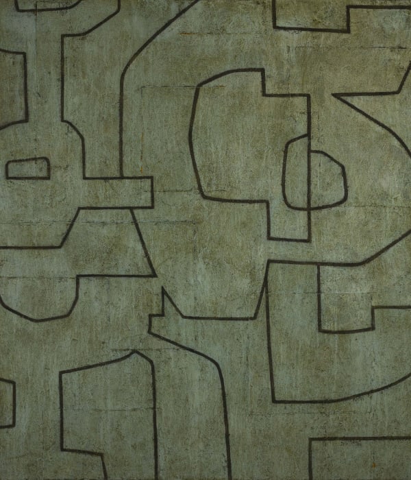 Christopher Wynter Mapped Histories, 2024 oil on canvas 48x42 inches Signed