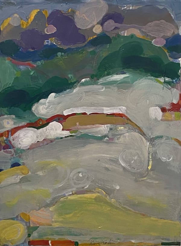 Khalid Kodi Shifting Horizon V, 2024 Mixed media on paper 30x22 inches Signed and dated