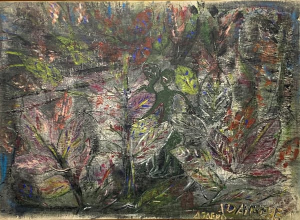 Ben Ajaero Adam and Eve , 1989 Oil on canvas, 23x32 inches