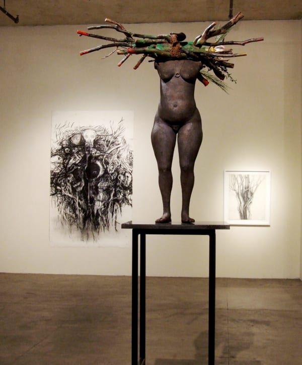 Donald Locke Ruby-Garden of Eden-installation, 1994-2004 Bronze with painted sticks 36x33x20 inches