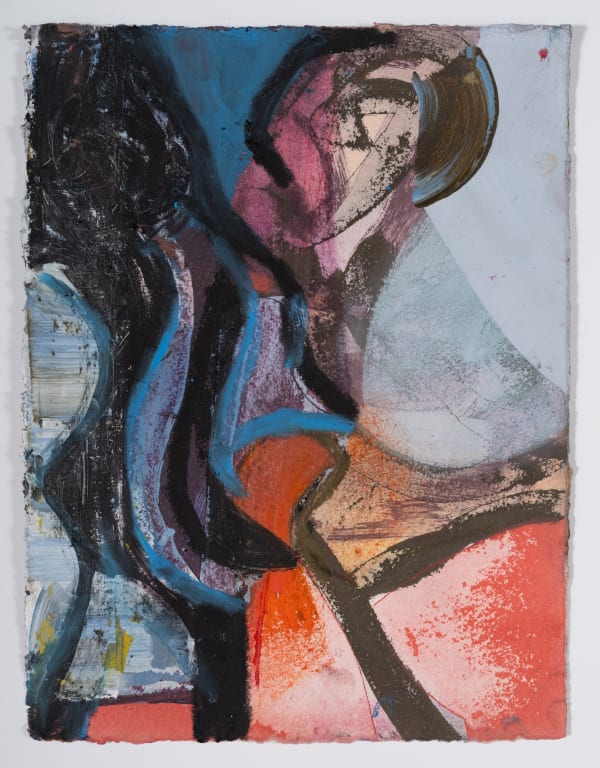 Untitled (small drawing 4), 2023 signed, dated acrylic, ink, wax crayon on paper 38.1 x 29.2 cm. 15 x 11 1/2 in.