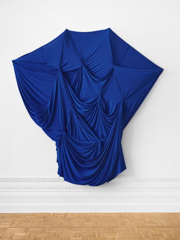 Michael Landy Cavalier, 1988/2024 nylon, lycra, polyester, metal clips 242 x 237 cm. 95 1/4 x 93 1/4 in.