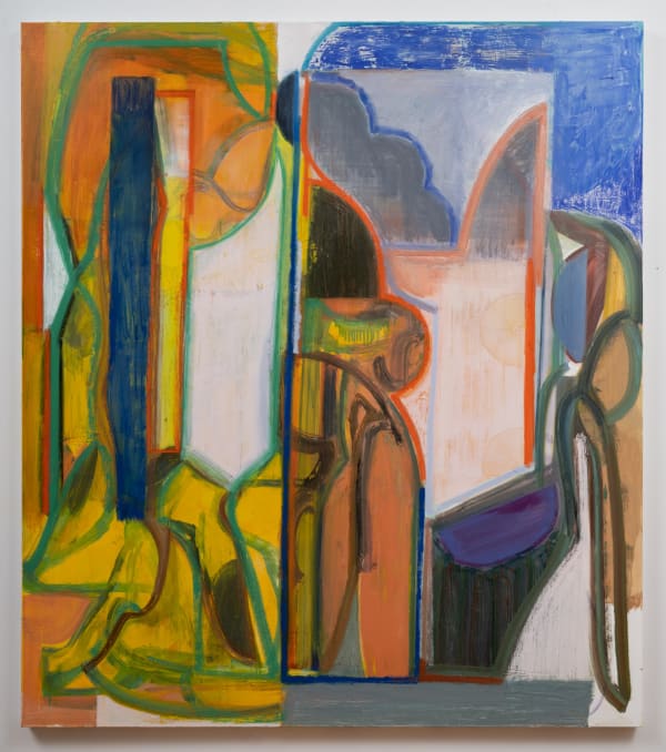 Crank, 2023 signed, dated, titled verso acrylic, oil on linen 190.5 x 167.6 cm. 75 x 66 in.