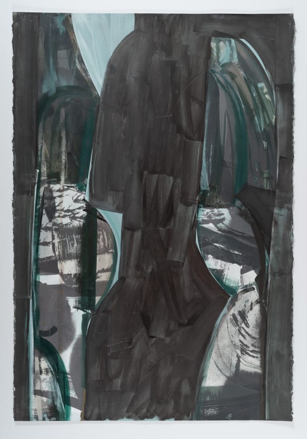 Torsos with Silhouette, 2023 signed, dated, titled acrylic, silkscreen on paper 151.1 x 106 cm. 59 1/2 x 41 3/4 in.