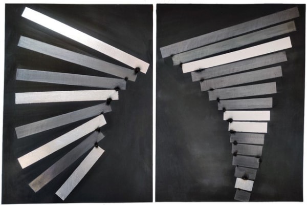 David Goldes Dance 2, 2023 Graphite on Black Gessoed Paper, Silver Leaf, Electrified with 15,000 volts © David Goldes. Courtesy of the artist and Yossi Milo, New York. High-Resolution Image