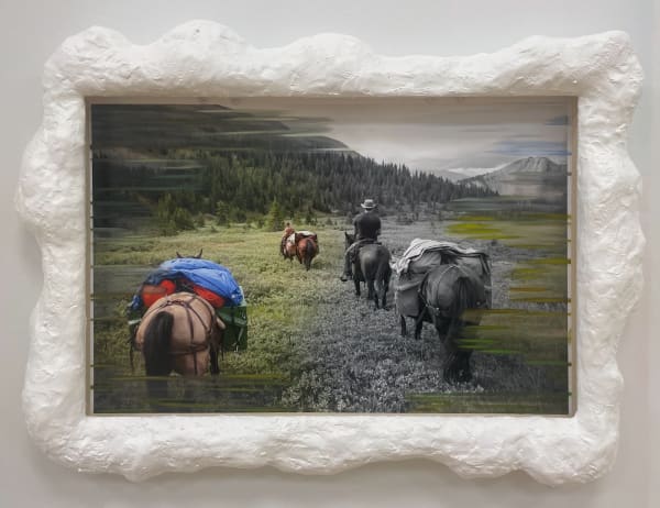 Sarah Anne Johnson Day One (Mountain), 2025 Pigment Print with Oil Paint, in Artist Made Frame Image: 11 1/4" x 16 7/8" (28.5 x 43 cm) [PRELIMINARY IMAGE, NOT FOR PUBLIC USE] High-Resolution Image