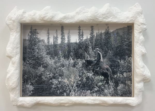 Sarah Anne Johnson Lone Rider (Mountain), 2025 Pigment Print with Oil Paint, in Artist Made Frame Image: 11 3/16" x 16 7/8" (28.5 x 43 cm) [PRELIMINARY IMAGE, NOT FOR PUBLIC USE] High-Resolution Image