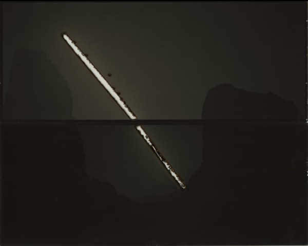 Sunburned GSP#512 (Mojave), 2011 Two Gelatin Silver Paper Negatives Dimensions, each element: 8" x 20" (20.5 x 51 cm) Framed: 19 3/4" x 23 9/16" (50 x 60 cm) Unique