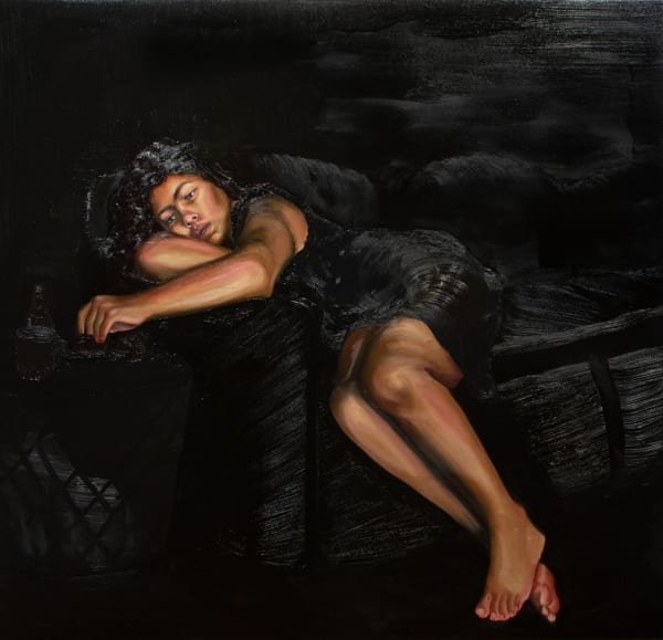 Natia Lemay (Canadian, b. 1985) You'll Get a Better Look at the World... and the World Will Get a Better Look at You, 2023 Oil on Canvas 46" x 48" (117 x 122 cm) High-Resolution Image