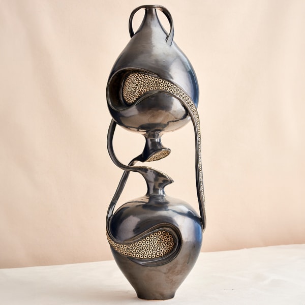 Ibrahim Said (Egyptian, b. 1976) Reflection, 2021 White Earthenware 28 3/4" x 10" x 8 1/2" (73 x 25 x 22 cm) (ISa.22739)
