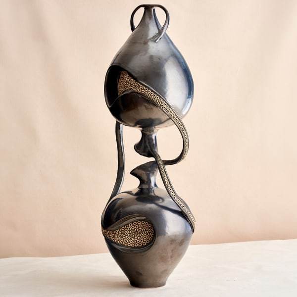 Ibrahim Said (Egyptian, b. 1976) Reflection, 2021 White Earthenware 28 3/4" x 10" x 8 1/2" (73 x 25 x 22 cm) (ISa.22739)