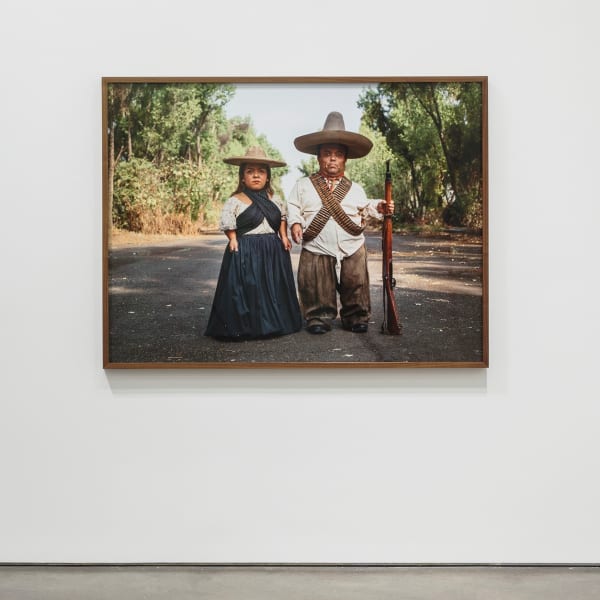 Installation View | Pieter Hugo: La Cucaracha  Featured Artwork:  Pieter Hugo (South African, b. 1976)  Zapata and Adelita, Mexico City, 2019  Archival Pigment Print  Image: 47 1/8" x 63" (120 x 160 cm)  Framed: 48 5/8” x 64 3/8” (123.5 x 163.5 cm)  Edition of 7
