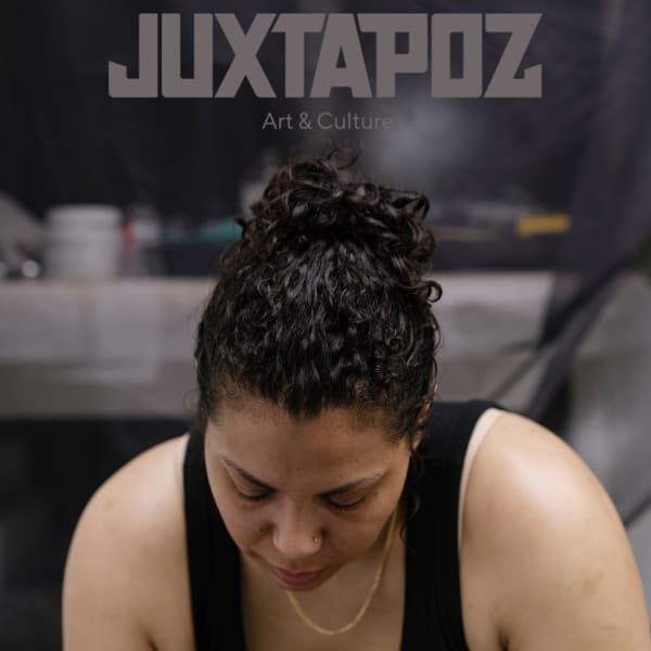 Natia Lemay in the studio. Image by Gesi Schilling, courtesy of Fountainhead Arts