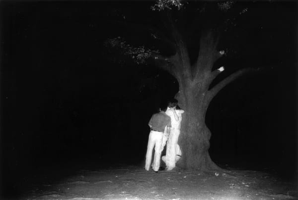 Kohei Yoshiyuki (Japanese, 1946 - 2022)  Untitled, From the series The Park, Plate 60, 1979  Gelatin Silver Print  16" x 20" (40.5 x 51 cm)  Edition of 10