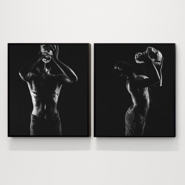 Shikeith (American, b. 1989) Feeling the Spirit in the Dark, 2021 Two Archival Inkjet Prints on Canson Infinity Platine 37” x 32” (94 x 81.5 cm) each element Framed: 37 3/4" x 32 3/4" (96 x 83 cm) each element Edition of 5 plus 2 artist's proofs