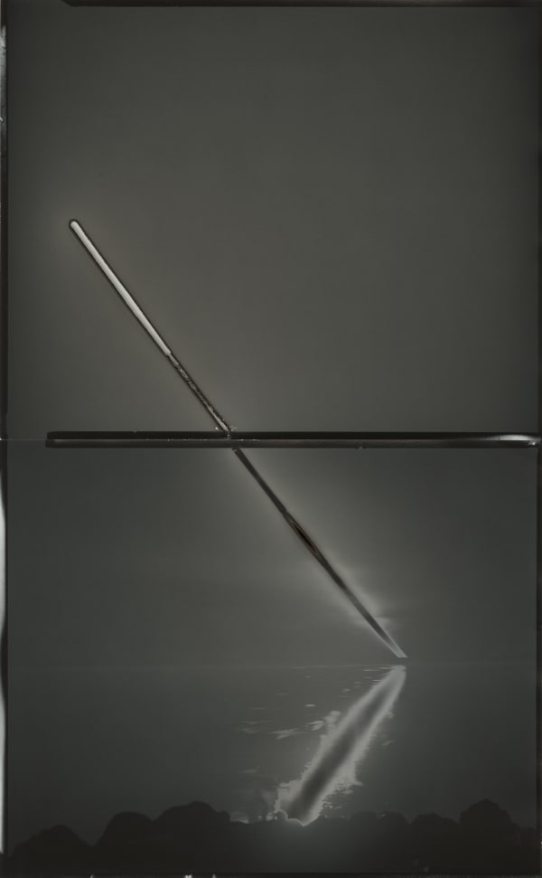 Chris McCaw (American, b. 1971) [Detail View] Sunburned GSP#475 (S.F. Bay), 2011 Unique Gelatin Silver Paper Negative Dimensions, each element: 8" x 10" (20.5 x 25.5 cm) Dimensions, overall: 16 1/8" x 9 7/8" (41 x 25 cm) Framed: 19 5/8" x 13 3/8" (50 x 34 cm)  (CM305)