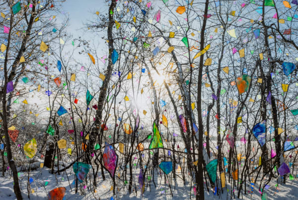 Sarah Anne Johnson (Canadian, b. 1976)  GGITWL, 2024  Pigment Print with Oil Paint and Gold Leaf  Image: 40" x 59 3/4" (101.5 x 151.5 cm)  Unique  (SAJ.24290)