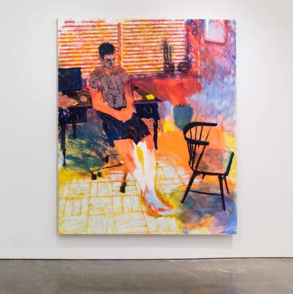 Installation View | Doron Langberg: Likeness  Featured Artwork:  Doron Langberg (Israeli, b. 1985)  By the Window, 2019  Oil on Linen  96 x 80 in. (243.8 x 203.2 cm)  (DLan.20466)