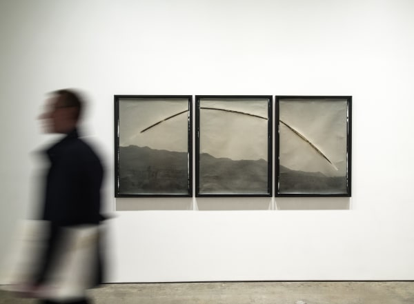 Installation View | Chris McCaw: Marking Time  Featured Artworks: Chris McCaw (American, b. 1971) Sunburned GSP#613 (Southern Sierras), 2012 Unique Gelatin Silver Paper Negative Dimensions, each element: 40" x 29 3/4" Framed, each element: 42 1/4" x 32" x 1 15/16" (CM355)