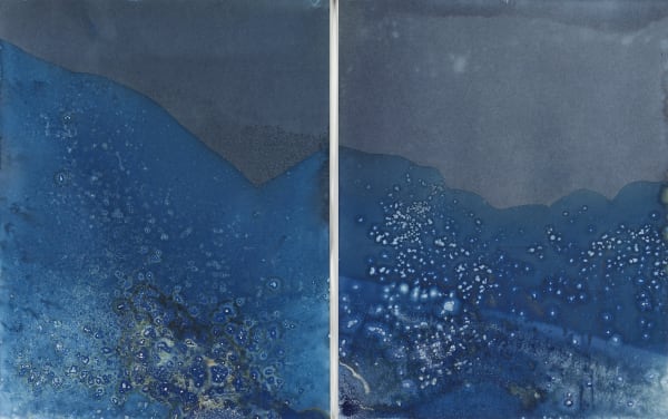 Meghann Riepenhoff (American, b. 1979) Littoral Drift #3 (Rodeo Beach, CA), 2013 Two Dynamic Cyanotypes Overall: 22" x 28" (55.5 x 70.3 cm) Unique