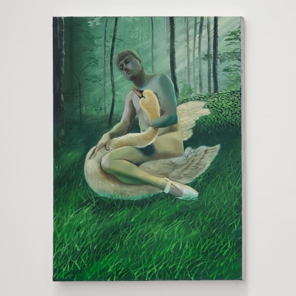Linus Borgo (American, b. 1995) Le Cygne, 2023 Oil on Canvas 48" x 34" (122 x 86.5 cm) (LNB.24099)