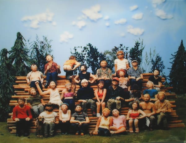 Sarah Anne Johnson (Canadian, b. 1976) Group Portrait, from the series Tree Planting, 2004 Chromogenic Print 55" x 65" (140 x 165 cm)