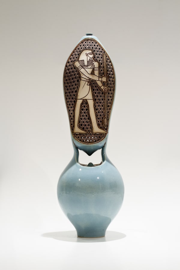 Ibrahim Said (Egyptian, b. 1976) Floating Vase 20, 2023 White Earthenware 24 3/4" x 10" x 8" (63 x 25.5 x 20.5 cm) Unique (ISa.23955)