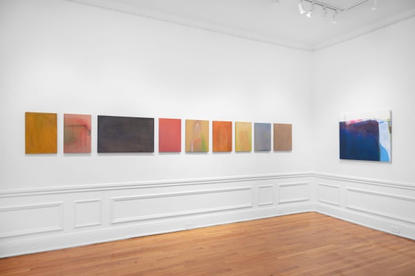 Manika Nagare Track of Colors #1 (installation of 9 pieces) 2022/2023, Light Shifts Every Second 2023