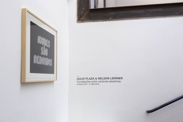 "Correlações entre variáveis Aleatórias: Julio Plaza e Nelson Leirner", 2019 - Galeria Marilia Razuk. Foto (Photo) Claus Lehmann