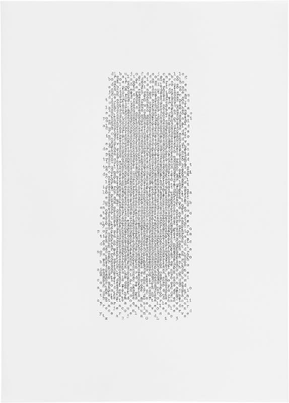 Minúsculas, 2013-2014 texto digitado em papel Japonês (typed text on Japanese paper), 24,1 x 33,3 cm