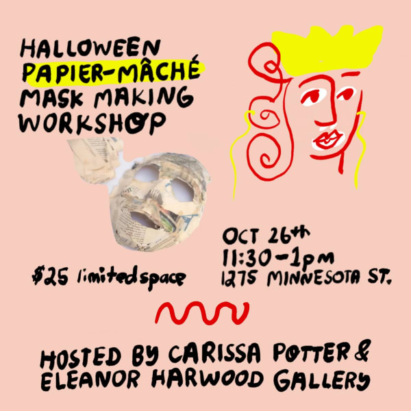 Halloween Mask Making Workshop lead by Carissa Potter