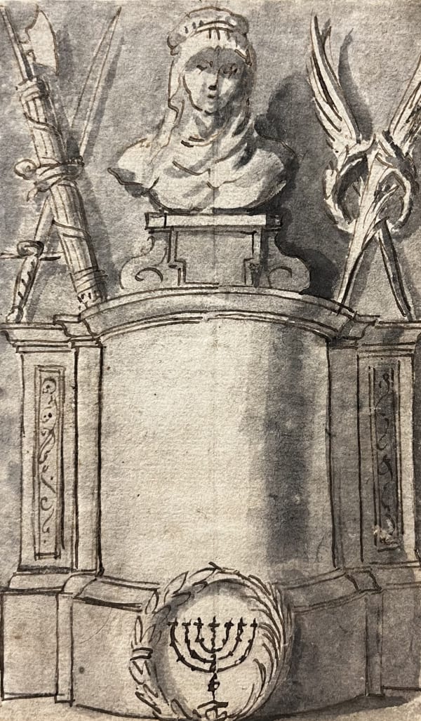 Erasmus II Quellinus (Antwerp 1607 - 1678), Design for a Print from the Series 'Nova Mundi Ætas Sancti'