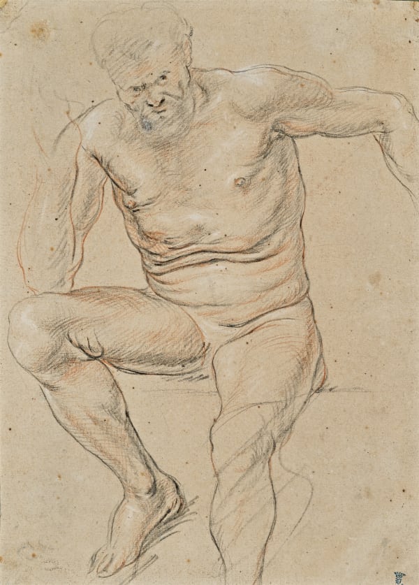 Jacob Jordaens (Antwerp 1593 - 1678), An Academy of a seated Male Nude