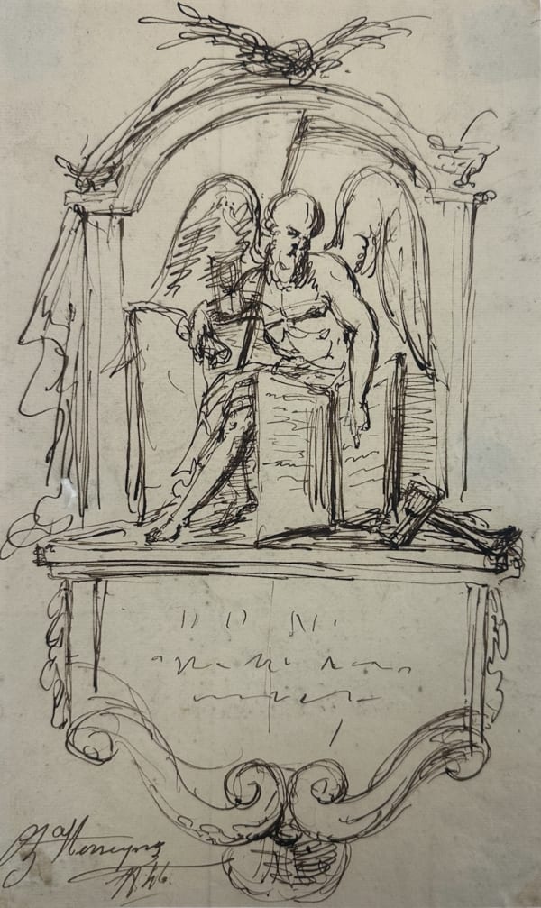 Charles Herreyns (active in Antwerp ca. 1775 - 1815), A Design for a Funerary Monument