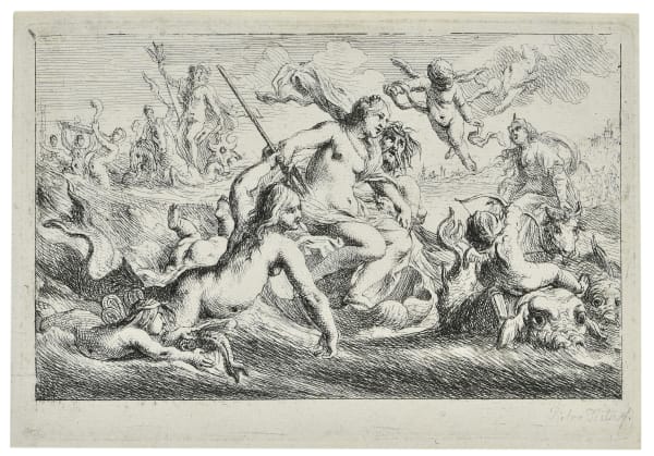 Cornelis Schut (Antwerp 1597 - 1655) The Triumph of Galatea etching on laid paper 137 x 207 mm