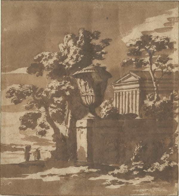 Jacob van der Ulft (Gorinchem 1621 - 1689 Noordwijk), An Italianate Landscape with a Temple
