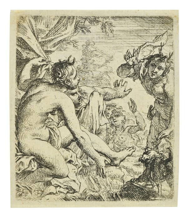 Cornelis Schut (Antwerp 1597 - 1655) Diana and Actaeon etching on laid paper 94 x 79 mm