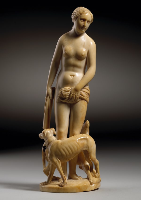 Leonhard Kern (Forchtenberg 1588 - 1662 Schwäbisch Hall) (workshop), Diana and her hunting Dogs