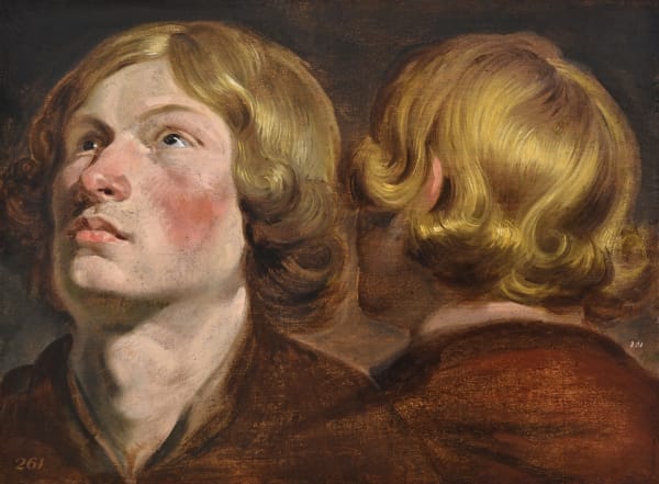 Pieter van Mol (Antwerp 1599 - 1650 Paris), Two Head Studies of a Man